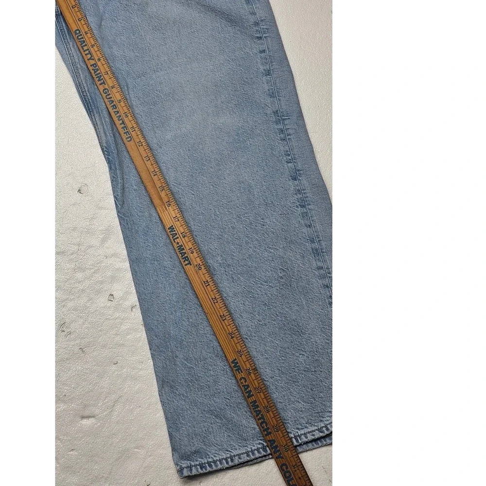 American Eagle Strigid Light Wash Wide Leg High Rise Jeans Womens 16 Regular